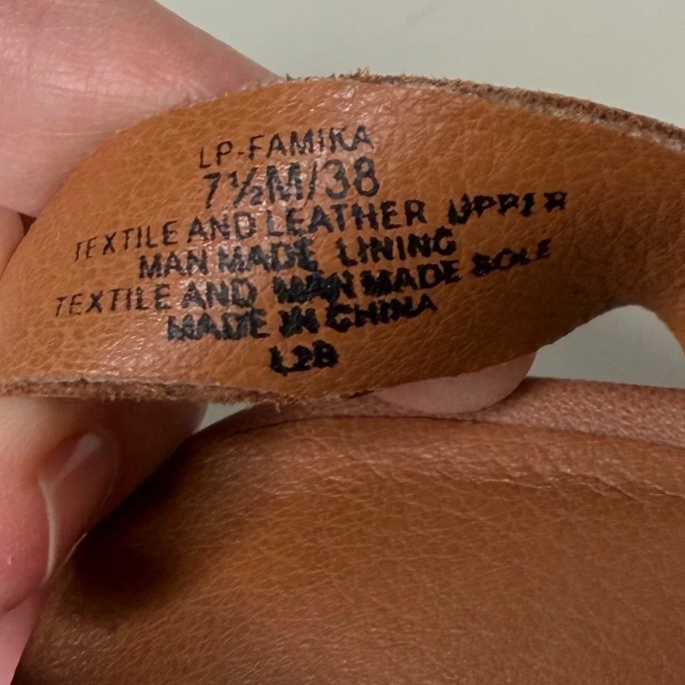 Lucky Brand Platform Sandals Womens‎ Tan Macrame Woven Boho 7.5M